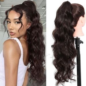 Wavy hair Claw clip Ponytail extension